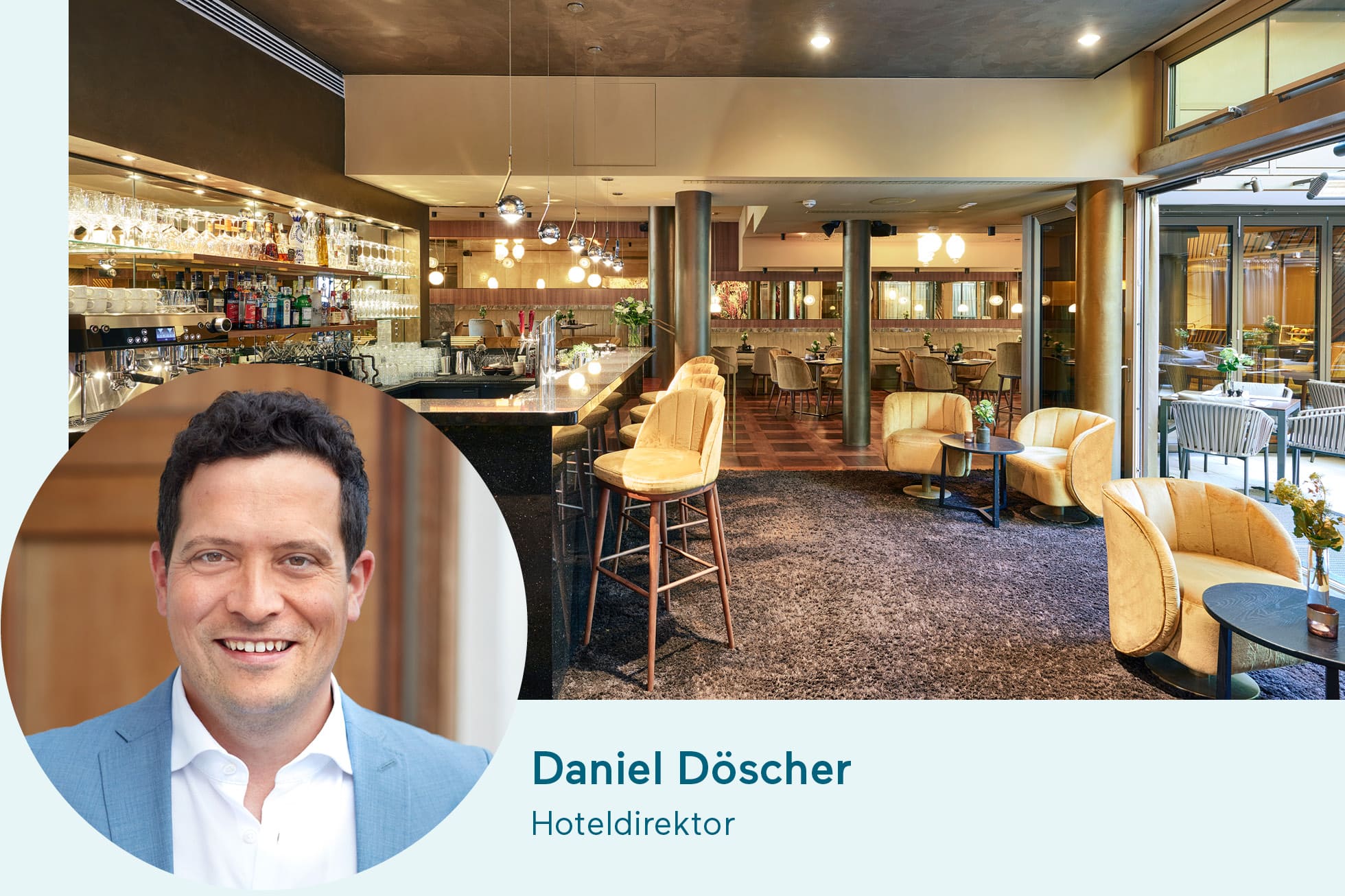 Direktor Living Hotel Das Viktualienmarkt Direktor mit Bar und Gastronomie Bereich des Hotels